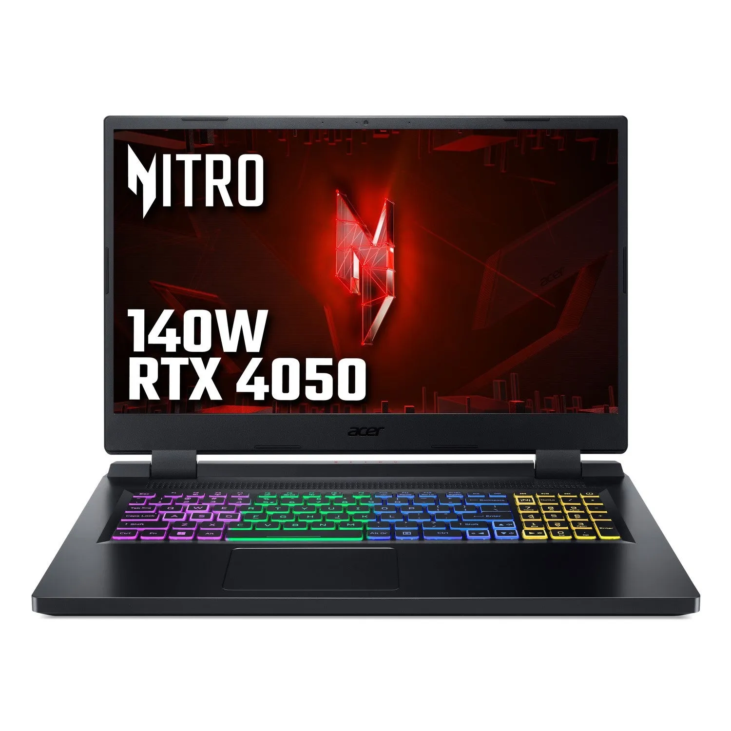 Acer Nitro 5 Gaming Laptop, Intel Core i5-12450H, NVIDIA GeForce RTX 4050, 16 GB RAM, 512 GB SSD, 17.3" Inch FHD Display, Win 11 Home, Black