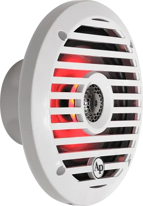 Audiopipe 6.5” Coaxial 2-Way Marine Speaker with LED lights (APSW-654GL) SALT WATER SERIES