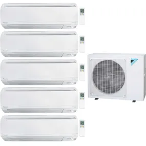 Daikin 5-Zone Wall Mounted Ductless Mini-Split 48000 BTU Heat Pump Air Conditioner 9k   9k   9k   9k   9k - 20.6 SEER2