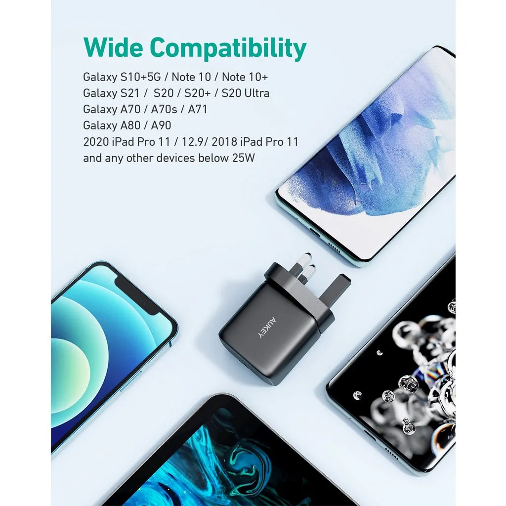 PA-R1A/PA-R1P Minima PD 25W/30W Nano Wall Charger with PPS Samsung Super Fast Charging 2.0 Galaxy Note 10 S21 S22 iPhone 15
